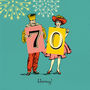 Funny 70th Birthday Card ‘70 Hooray!’, thumbnail 2 of 4