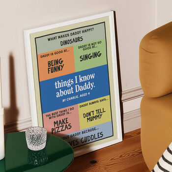 Personalised Things I Know About Daddy Print, 2 of 9