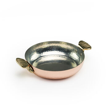 Fish‑Handled Copper Sahan – Hammered Solid Copper Pan, 2 of 4