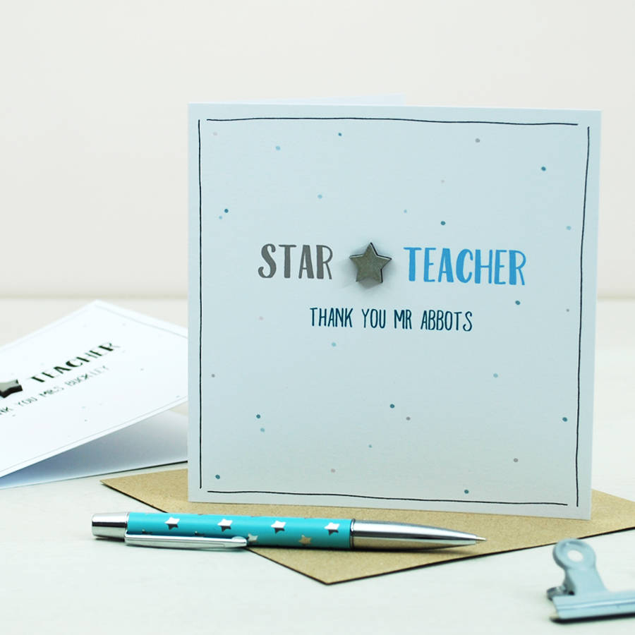 star teacher, personalised card by cloud 9 design | notonthehighstreet.com