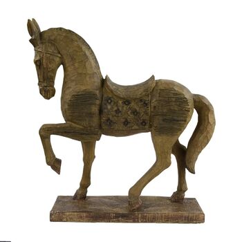 Horse 39cm Carved Wood Effect, 8 of 9