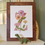 Z Is For Zinnia Pink Or Blue Initial Print, thumbnail 7 of 11