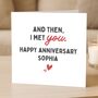 'Then I Met You' Wife Romantic Card For Anniversary, thumbnail 4 of 7