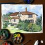 Personalised House Illustration In Watercolour, thumbnail 3 of 10