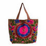 Embroidered Suzani Shoulder Bag In Brown, thumbnail 9 of 11