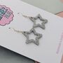 Small Star Glitter Resin Earrings, thumbnail 7 of 12
