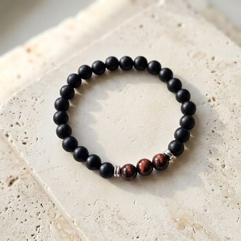 Agate And Tiger Eye Bead Bracelet, 2 of 9