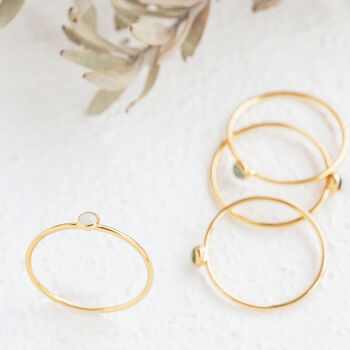 Dainty Birthstone Stacking Ring, 2 of 11