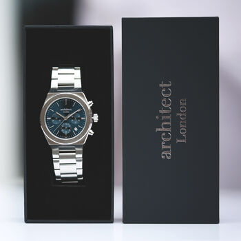 Men's Architect Orbix Blue Includes Personalised Engraving, 7 of 12