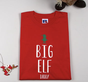 Personalised Father, Child And Baby Elf T Shirts, 4 of 4