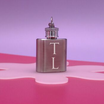 Personalised Monogram Hipflask Keyring, 3 of 3