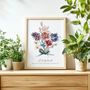 Watercolour Family Birth Month Flower Print, thumbnail 4 of 9