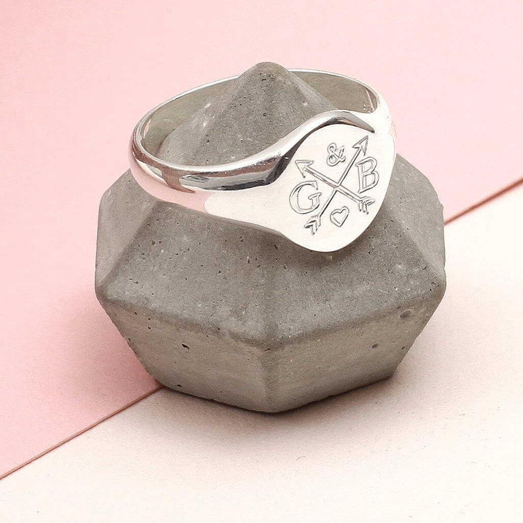 Personalised Sterling Silver Love Match Ring, 1 of 6