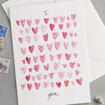'I Love You' Romantic Hearts Card, 2 of 3