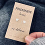 Silver Heart Earrings. Friendship Knows No Distance, thumbnail 1 of 4