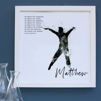 Personalised Watercolour Dance Portrait Framed Print, 4 of 6