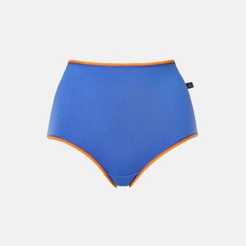 Women's Three Pack 'Citron Blue' Full Briefs, 3 of 7