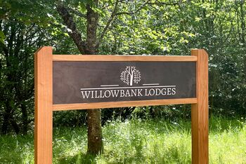 Premium Engraved Slate Sign On Oak Posts, 6 of 7