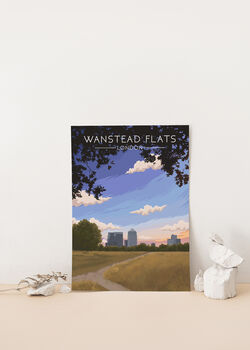 Wanstead Flats London Travel Poster Art Print, 2 of 8