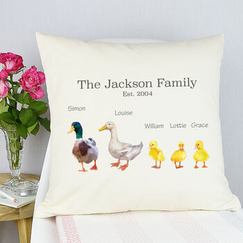 Personalised Ducks Family Cushion, 4 of 4