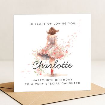 Personalised 18th Birthday Card For Special Daughter, 2 of 8