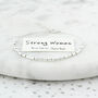 Strong Woman Sterling Silver Morse Code Chain Bracelet, thumbnail 4 of 6