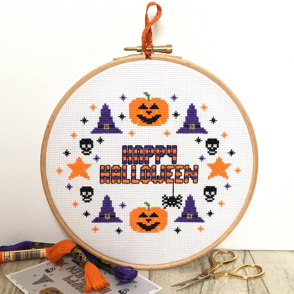 Halloween Cross Stitch Kit By Hannah Hand Makes