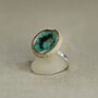 Large Round Turquoise Reef Adjustable Ring, thumbnail 4 of 4