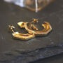 Octagon Earrings Geometric Design 18ct Gold, thumbnail 7 of 7