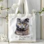 Personalised Tote Bag Cat With Love Hearts. 20 Different Breeds, thumbnail 11 of 12