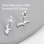 Tiny Bat Stud Earrings In Sterling Silver, thumbnail 3 of 12