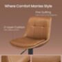 Set Of Two Bar Stools Swivel Chairs Synthetic Leather, thumbnail 10 of 12