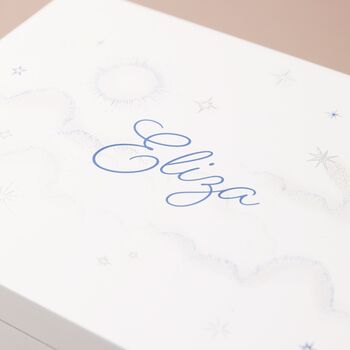 Personalised Clouds And Stars White Jewellery Box, 2 of 5