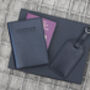 Personalised English Hide Leather Passport Cover Set, thumbnail 9 of 10
