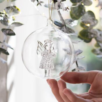 Glass Remembrance Angel Bauble, 2 of 2