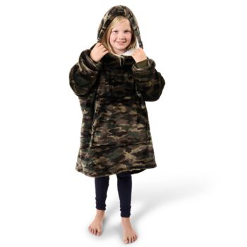 Personalised Children Sherpa Hoodies Wearable Blanket, 4 of 9