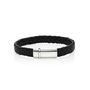 Men's Personalised Silver Clasp Leather Bracelet, thumbnail 4 of 8