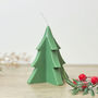 Festive Green Christmas Tree Candle Christmas Decoration, thumbnail 1 of 7