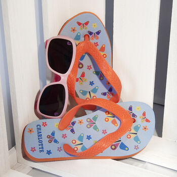 Personalised Colourful Kid's Flip Flops, 10 of 12