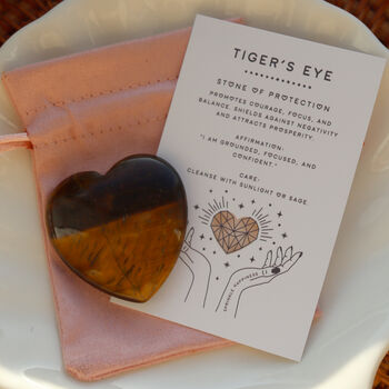 Tiger's Eye Polished Heart For Strength And Confidence, 2 of 8