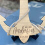 Personalised Nautical Anchor Wedding Guest Book With Stand, thumbnail 3 of 5