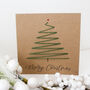 Christmas Embroidered Card Kit – Set Of Three Or Six With Envelopes, Hand Embroidery, thumbnail 6 of 7