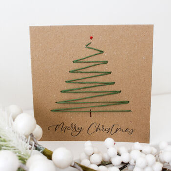 Christmas Embroidered Card Kit – Set Of Three Or Six With Envelopes, Hand Embroidery, 6 of 7