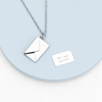 Personalised Secret Message Envelope Necklace, 3 of 12
