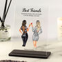 Personalised Glam Best Friends Illustration Plaque, thumbnail 1 of 4