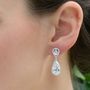 Simple Pear Drop Crystal Earrings, thumbnail 1 of 3