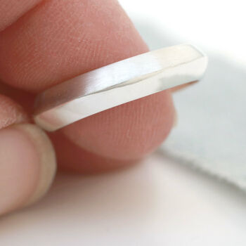 Sterling Silver Plain Band Rings. Silver Wedding Band, 5 of 9
