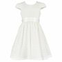 Flower Girls Dress White Embroidered Cotton, thumbnail 3 of 4