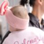 Pink Personalised Embroidered New Baby Name Cardigan, thumbnail 4 of 12