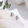 Sterling Silver Enamel Bumble Bee Stud Earrings, thumbnail 1 of 8